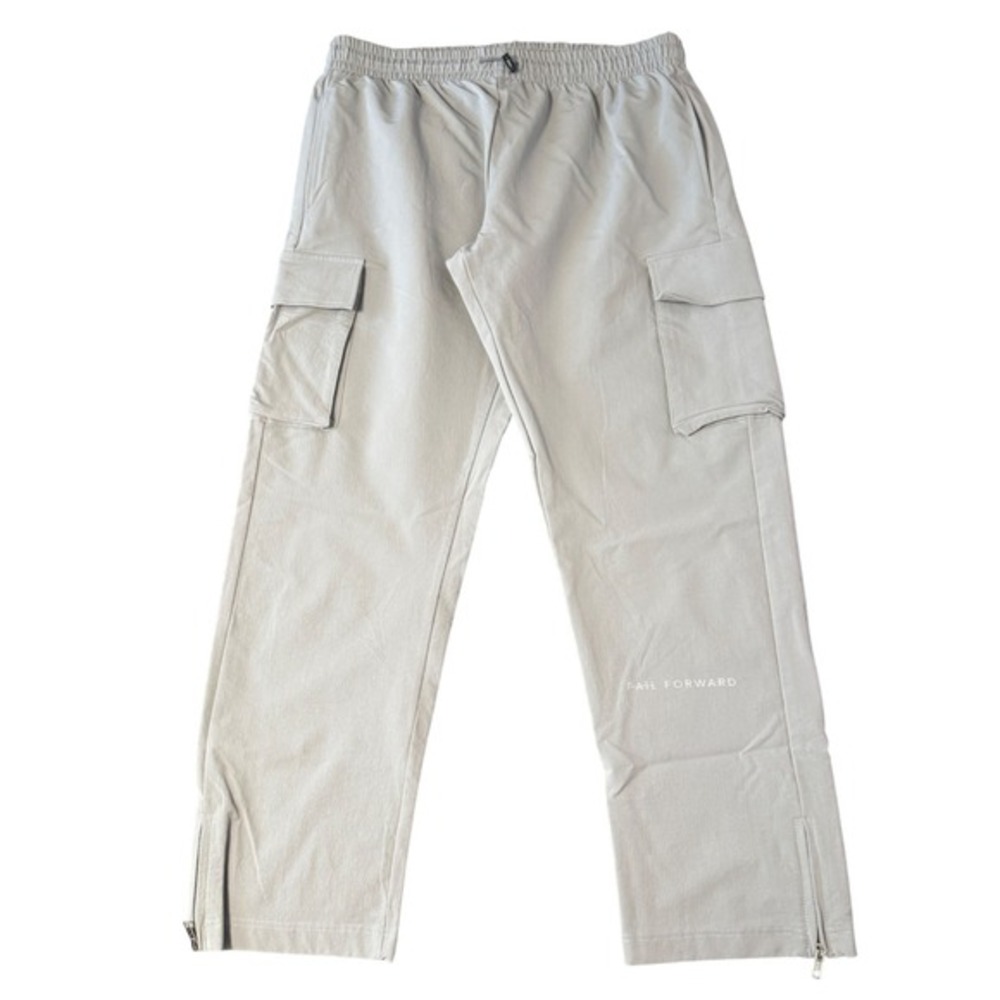 Forward Cargo Basketball Pants Straight Cut Mens XL Glacier Gray Reflective